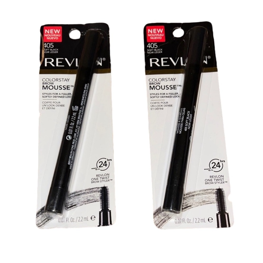 Revlon ColorStay Brow Mousse in Soft Black 2 packs #405